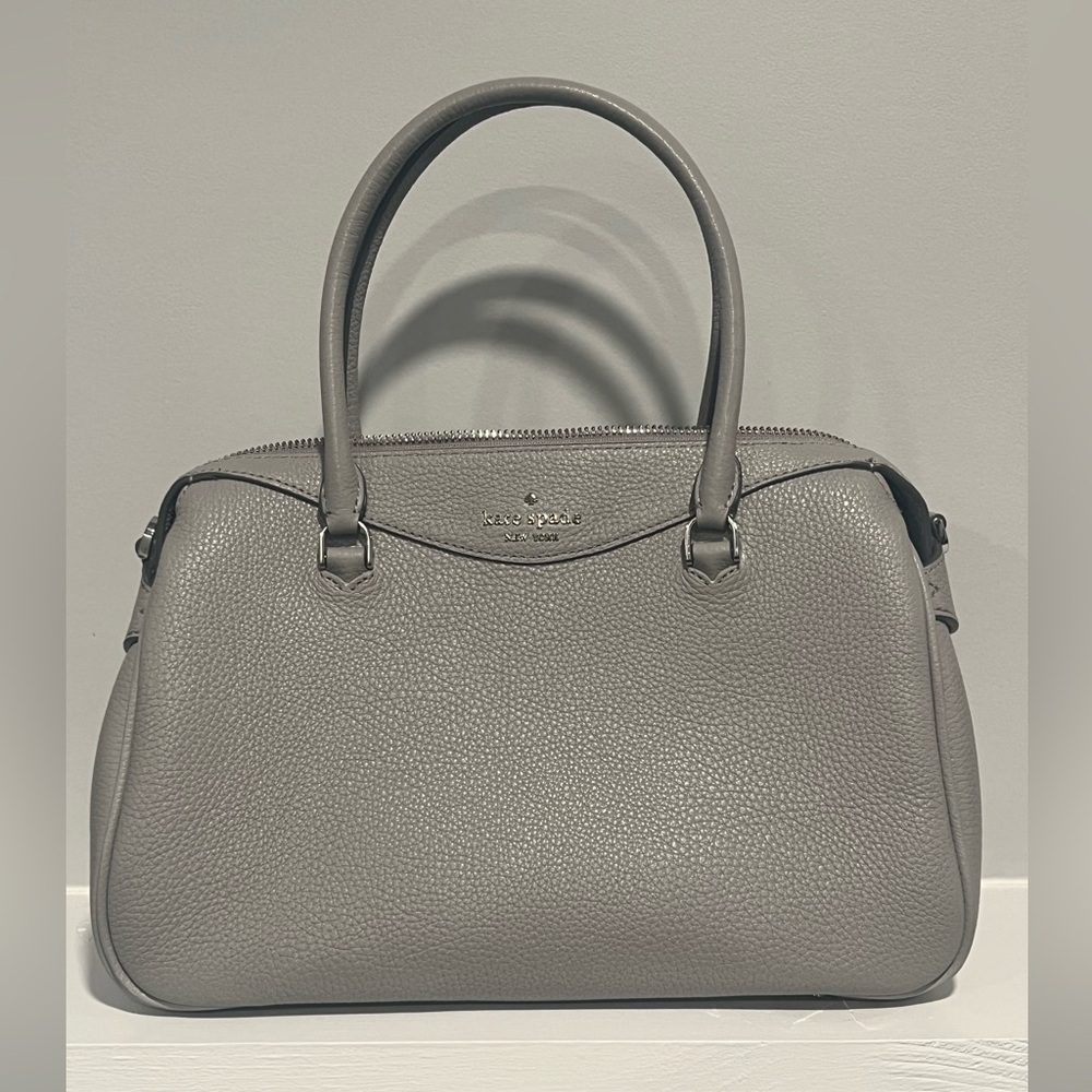 Kate Spade Mimi Satchel – Gray Pebbled Leather